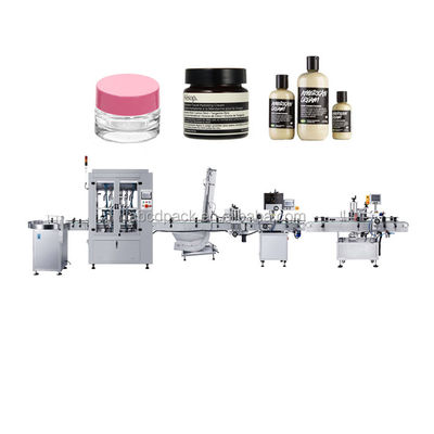 calidad  CE Standard Automatic Emulsion Production Line Small Cream Products Flling Filling Capping Labeling Machine With Video fábrica