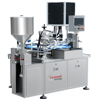 calidad  Automatic Powder Feeding Factory Direct Selling Liquid Lotion Cream Filling And Capping Machine For Cosmetic fábrica