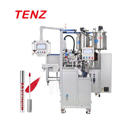 calidad  Beverage Equipment TENZ TM-12-1F Full Lip Gloss Cosmetic Automatic Mascara Filling Capping Machine fábrica