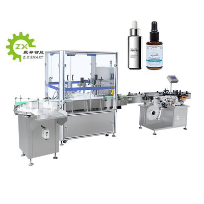 Línea de relleno máquina de etiquetado de relleno del tinte que capsula de botellas del cristal del dropper del esmalte de uñas auto de la botella